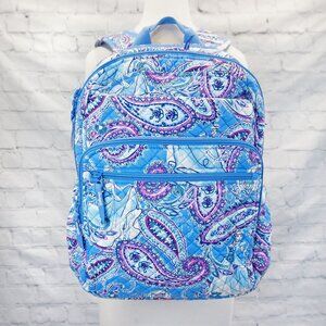 NEW ❤️ vera bradley Disney Cinderella Paisley XL Campus Backpack Blue Grand